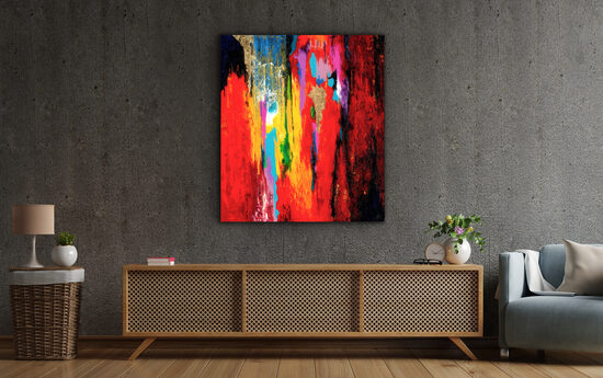 Papírnyomat - 120x105 cm - Muszeion lángjai